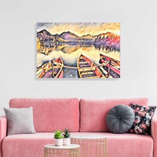  vaartuigen canvas afdruk (Insitu (Woonkamer))