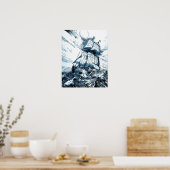 Vaartuigen die Nautical Ocean Waves verzorgen Poster (Keuken)