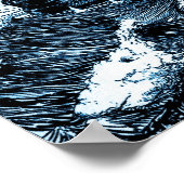 Vaartuigen die Nautical Ocean Waves verzorgen Poster (Hoek)