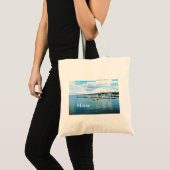 vaartuigen en pieren aan de kust van Maine Tote Bag (Voorkant (product))