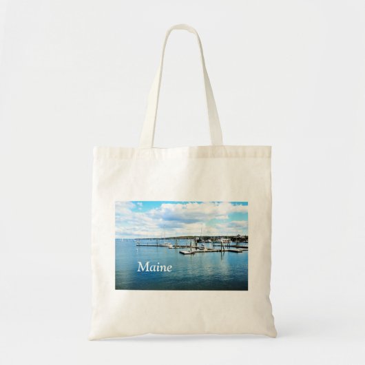 vaartuigen en pieren aan de kust van Maine Tote Bag (Voorkant)