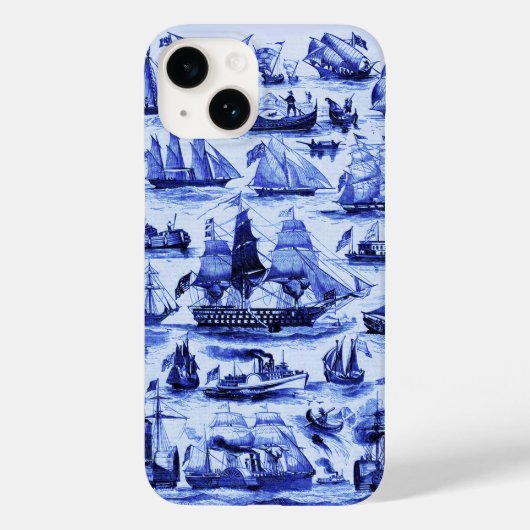  VAARTUIGEN EN SCHEPEN, marineblauw Case-Mate iPhone Case (Achterkant)