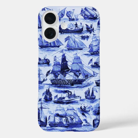 VAARTUIGEN EN SCHEPEN, marineblauw Case-Mate iPhone Case (Achterkant)