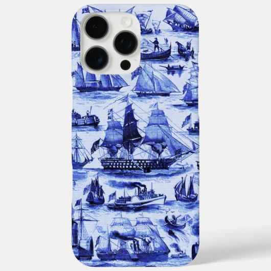  VAARTUIGEN EN SCHEPEN, marineblauw Case-Mate iPhone Case (Achterkant)