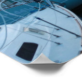 vaartuigen langs het strand in twilight poster (Hoek)