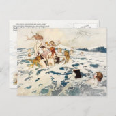 Vaartuigen met Baby in de slede Briefkaart (Voorkant / Achterkant)