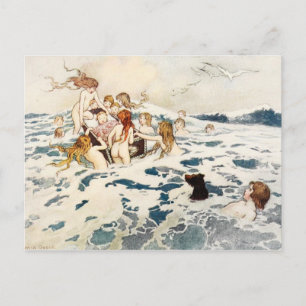 Vaartuigen met Baby in de slede Briefkaart