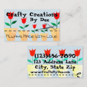 Vaartuigen, naaien, handgemaakte Visitekaartjes (Voorkant / Achterkant)