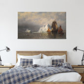 Vaartuigen voor de walvisvaart en de Gevist visser Canvas Afdruk (Insitu (Slaapkamer))