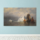 Vaartuigen voor de walvisvaart en de Gevist visser Canvas Afdruk (Insitu (Houten vloer))