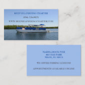 Vaartuigkapiteinsdiensten Visserijcharter Visitekaartje (Voorkant / Achterkant)