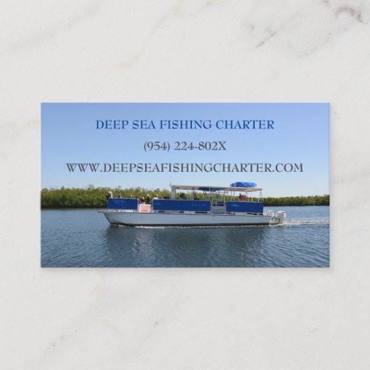Vaartuigkapiteinsdiensten Visserijcharter Visitekaartje (Voorkant)