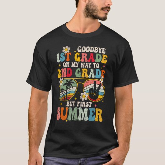 Vaarwel 1e klas Afstuderen Hallo naar 2e klas T-shirt (Voorkant)