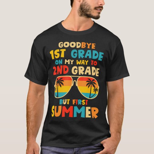 Vaarwel 1e klas Afstuderen Hallo naar 2e klas T-shirt (Voorkant)