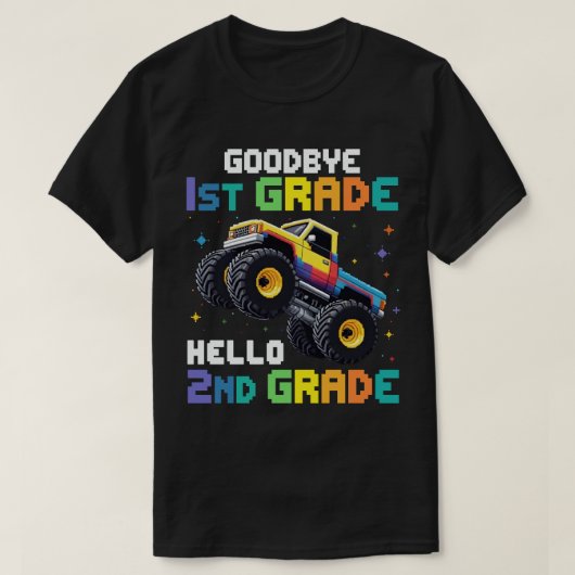 Vaarwel 1e klas Afstuderen Monster Truck T-shirt (Design voorkant)