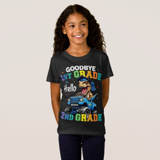 Vaarwel 1e klas Afstuderen T Rex Monster Truck T-shirt (Voorkant volledig)
