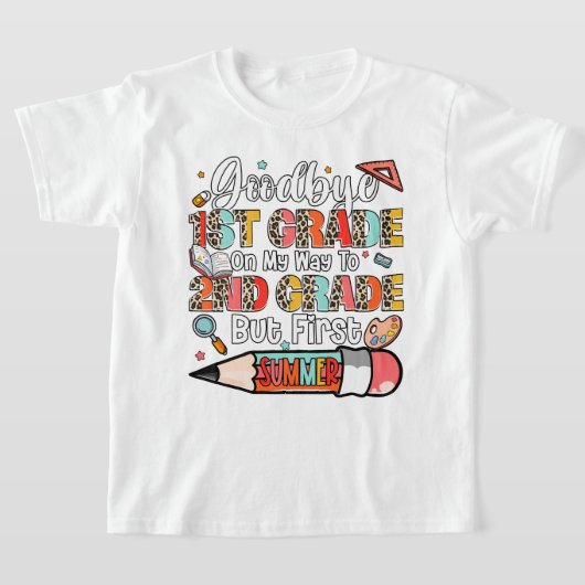 Vaarwel 1e klas op weg naar 2e klas luipaard t-shirt (Laagn)