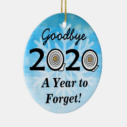 Vaarwel 2020 een jaar om het toiletpapier te verge keramisch ornament (Rechts)