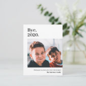 Vaarwel, 2020. Grappige moderne foto Feestdagenkaart (Staand voorkant)