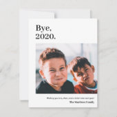Vaarwel, 2020. Grappige moderne foto Feestdagenkaart (Voorkant)