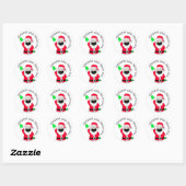 Vaarwel 2020, Hallo 2021 Facemask Santa Claus Ronde Sticker (Vel)