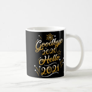 Vaarwel 2020 Hallo 2021 - Gelukkig Nieuwjaar 2021 Koffiemok
