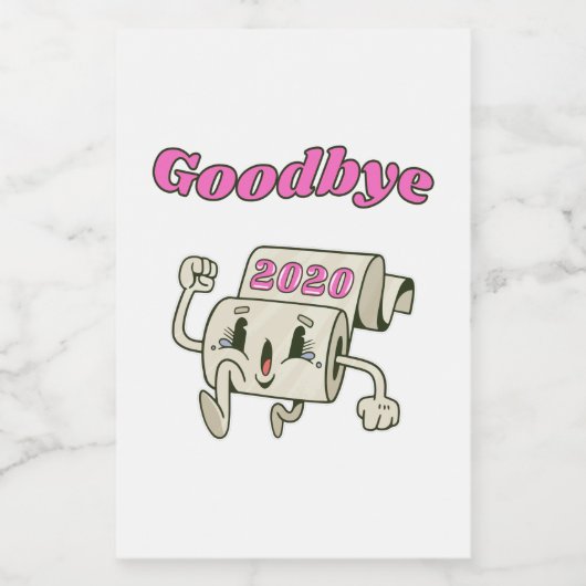 Vaarwel 2020 - Het is eindelijk voorbij Voedselcontainer Etiket (Enkel label)