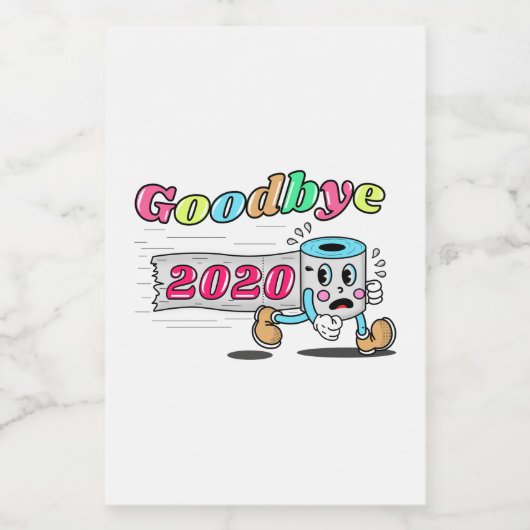 Vaarwel 2020 - Het is eindelijk voorbij Voedselcontainer Etiket (Enkel label)