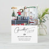 Vaarwel 2020 het langste jaar ooit feestdagenkaart (Staand voorkant)