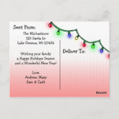 Vaarwel 2020 kerstman Humor Funny Retro Lady Briefkaart (Achterkant)