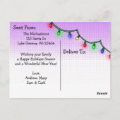 Vaarwel 2020 kerstman Humor Funny Retro Lady Briefkaart (Achterkant)