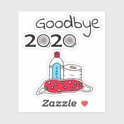 Vaarwel 2020 Nieuw jaar scrapbooking of Kaart Maki Sticker (Vel)