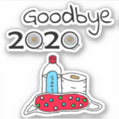Vaarwel 2020 Nieuw jaar scrapbooking of Kaart Maki Sticker (Voorkant)