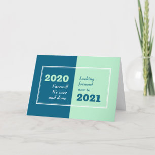 VAARWEL 2020   Uitkijken naar   Nieuwjaar   2021 Feestdagen Kaart