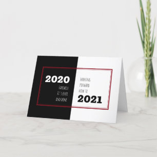 VAARWEL 2020   Vooruitkijken naar 2021   Nieuwjaar Feestdagen Kaart