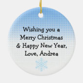 Vaarwel 2020 Welkom 2021 Funny Retro Kerstmis Keramisch Ornament (Achterkant)