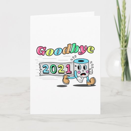 Vaarwel 2021 Toiletpapierrol Kaart (Voorkant)