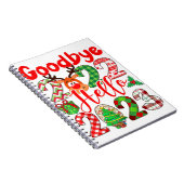 Vaarwel 2022 Hallo 2023 kerstluipaard Notitieboek (Rechterzijde)