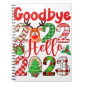 Vaarwel 2022 Hallo 2023 kerstluipaard Notitieboek (Voorkant)