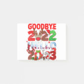Vaarwel 2022 Hallo 2023 kerstmis T-shirt Post-it® Notes (Voorkant)