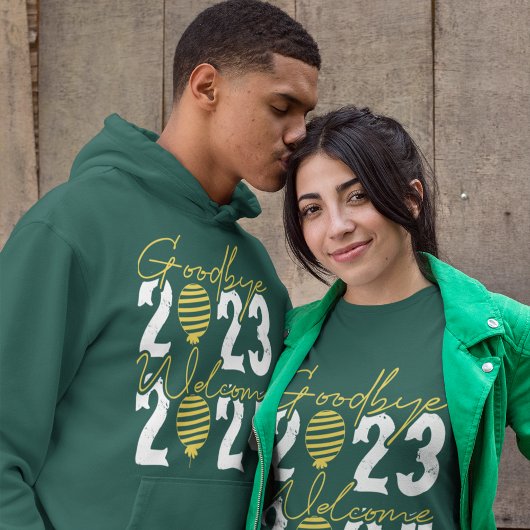 Vaarwel 2023 Welkom 2024 Mannen Hoodie