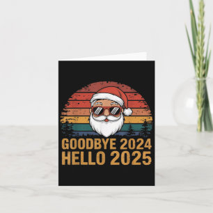 Vaarwel 2024 Hallo 2025 Gelukkig Nieuwjaar Prettig Kaart
