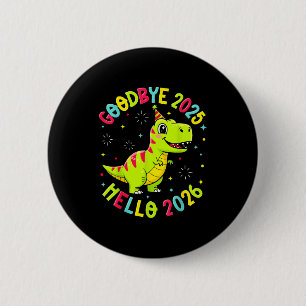 Vaarwel 2025 Hallo 2026 Gelukkig Nieuwjaar 2026 Ny Ronde Button 5,7 Cm