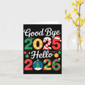 Vaarwel 2025 Hallo 2026 Gelukkig Nieuwjaar Chris Kaart (Gele Bloem)