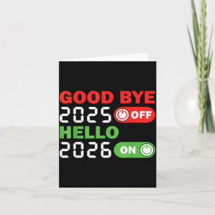 Vaarwel 2025 Hallo 2026 Gelukkig Nieuwjaar Feest F Kaart