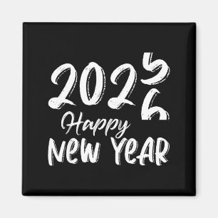 Vaarwel 2025 Hallo 2026 Gelukkig Nieuwjaar Oud en Magneet