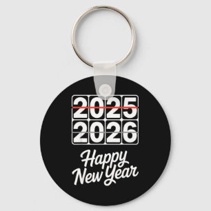 Vaarwel 2025 Hallo 2026 Klok Gelukkig Nieuwjaar Fe Sleutelhanger