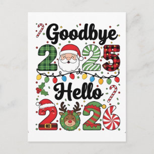 Vaarwel 2025 Hallo 2026 Nieuwjaarsresolutie   Briefkaart