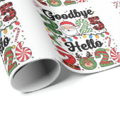 Vaarwel 2025 Hallo 2026 Nieuwjaarsresolutie Cadeaupapier (Rol Hoek)
