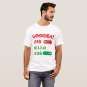 Vaarwel 2025 Hallo 2026 Toggle Switch Design T-shirt (Voorkant volledig)